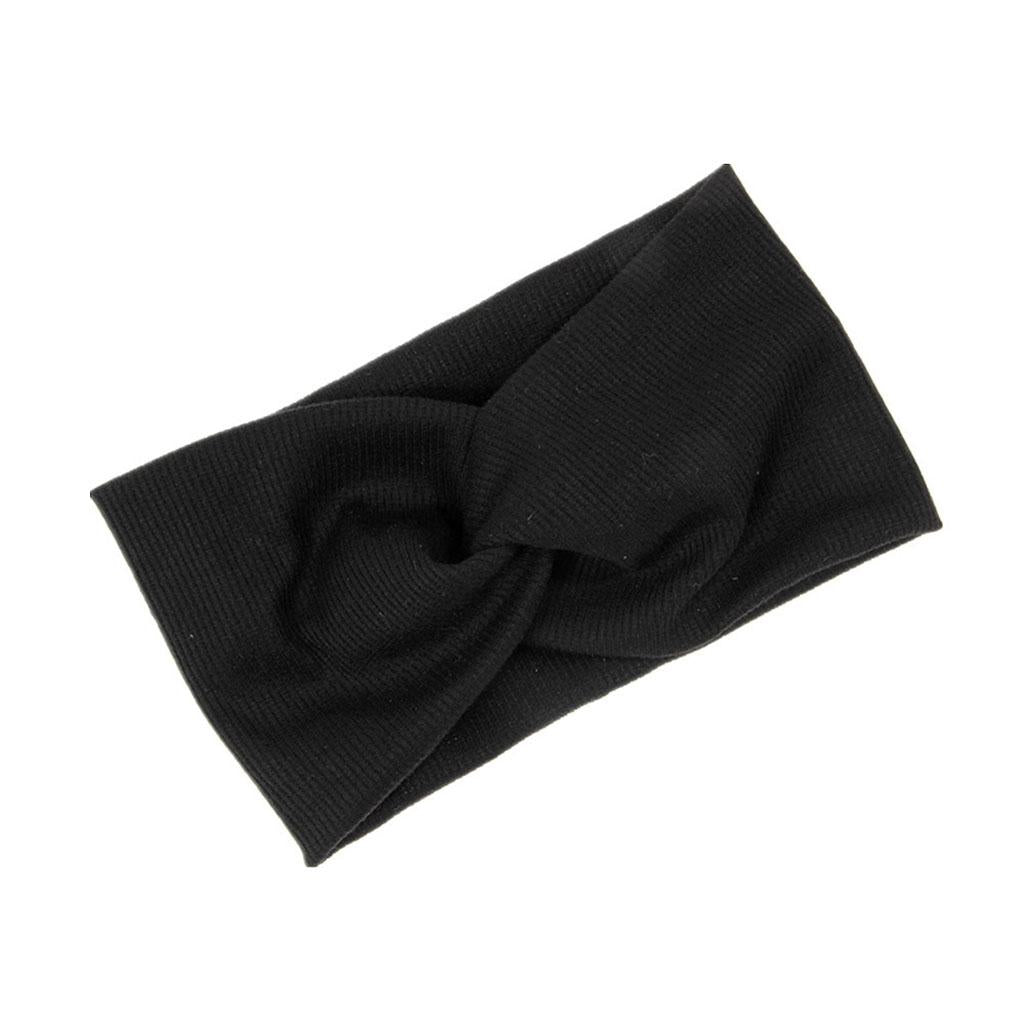 Women's Stretchy Hair Bands Girls Headwrap Bandage for Yoga Hair Accessories Black