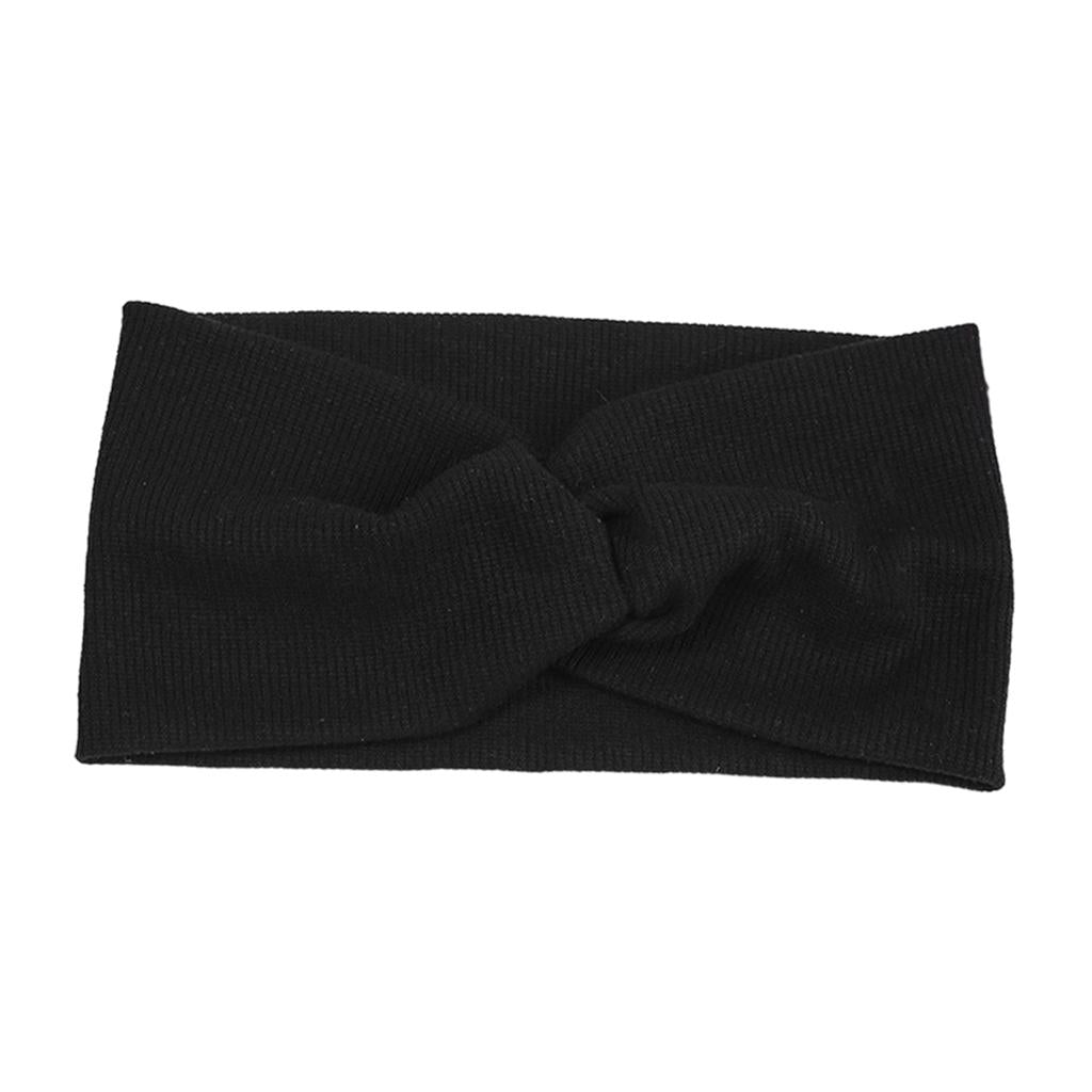 Women's Stretchy Hair Bands Girls Headwrap Bandage for Yoga Hair Accessories Black