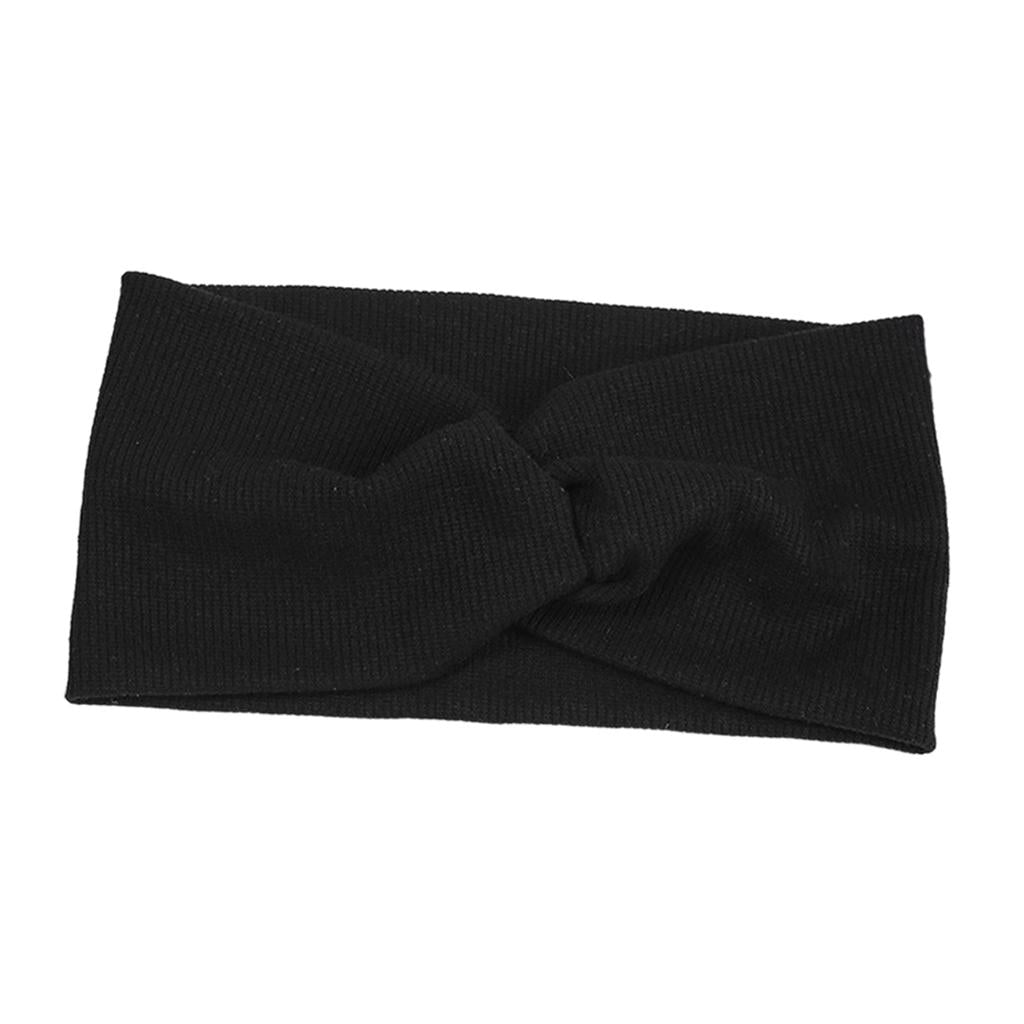 Women's Stretchy Hair Bands Girls Headwrap Bandage for Yoga Hair Accessories Black