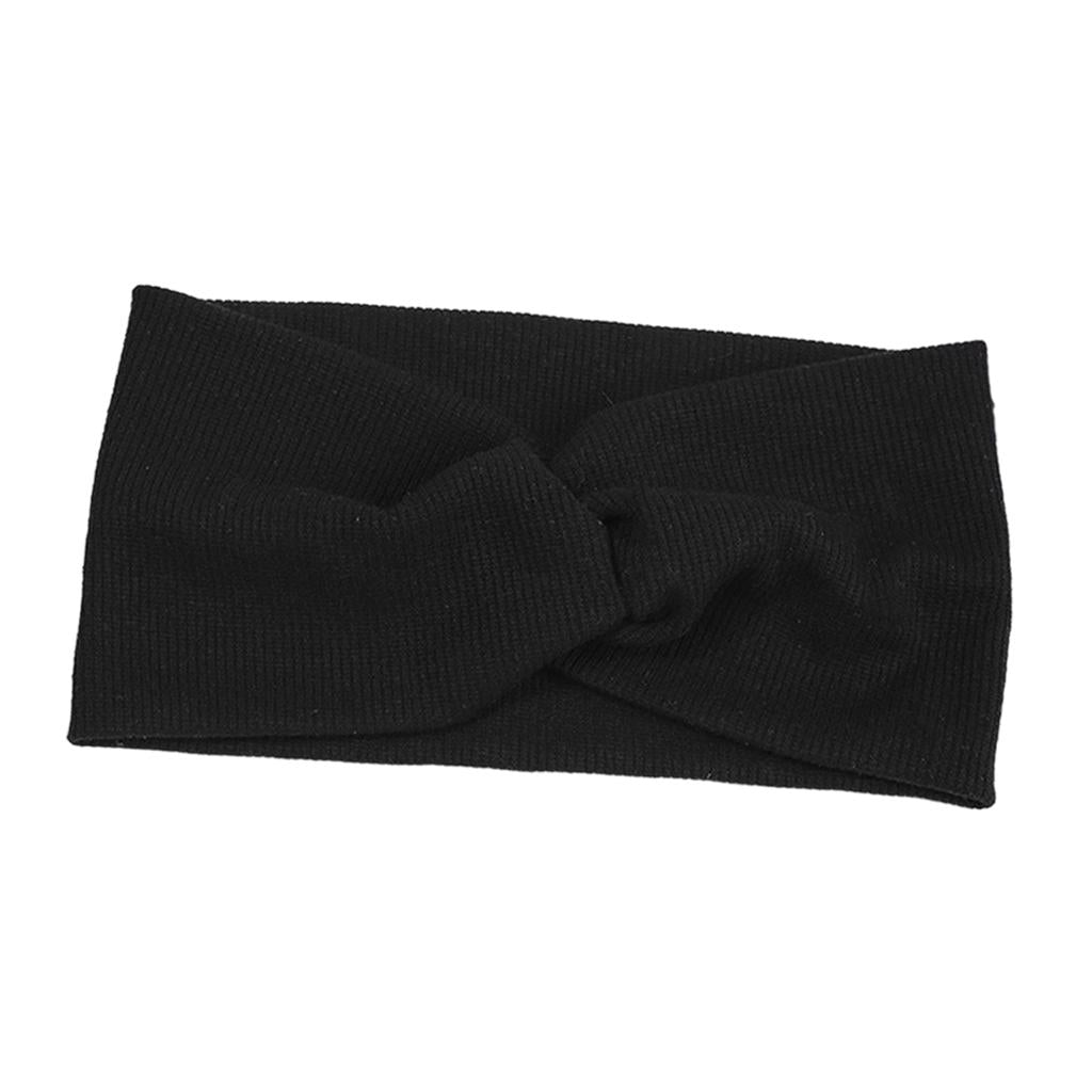 Women's Stretchy Hair Bands Girls Headwrap Bandage for Yoga Hair Accessories Black