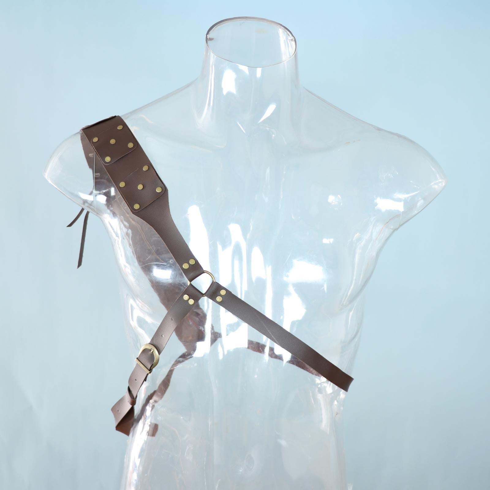 Sword Belt Back Sheath for Adult Huntsman Knight Rapier Scabbard Frog Holder Coffee