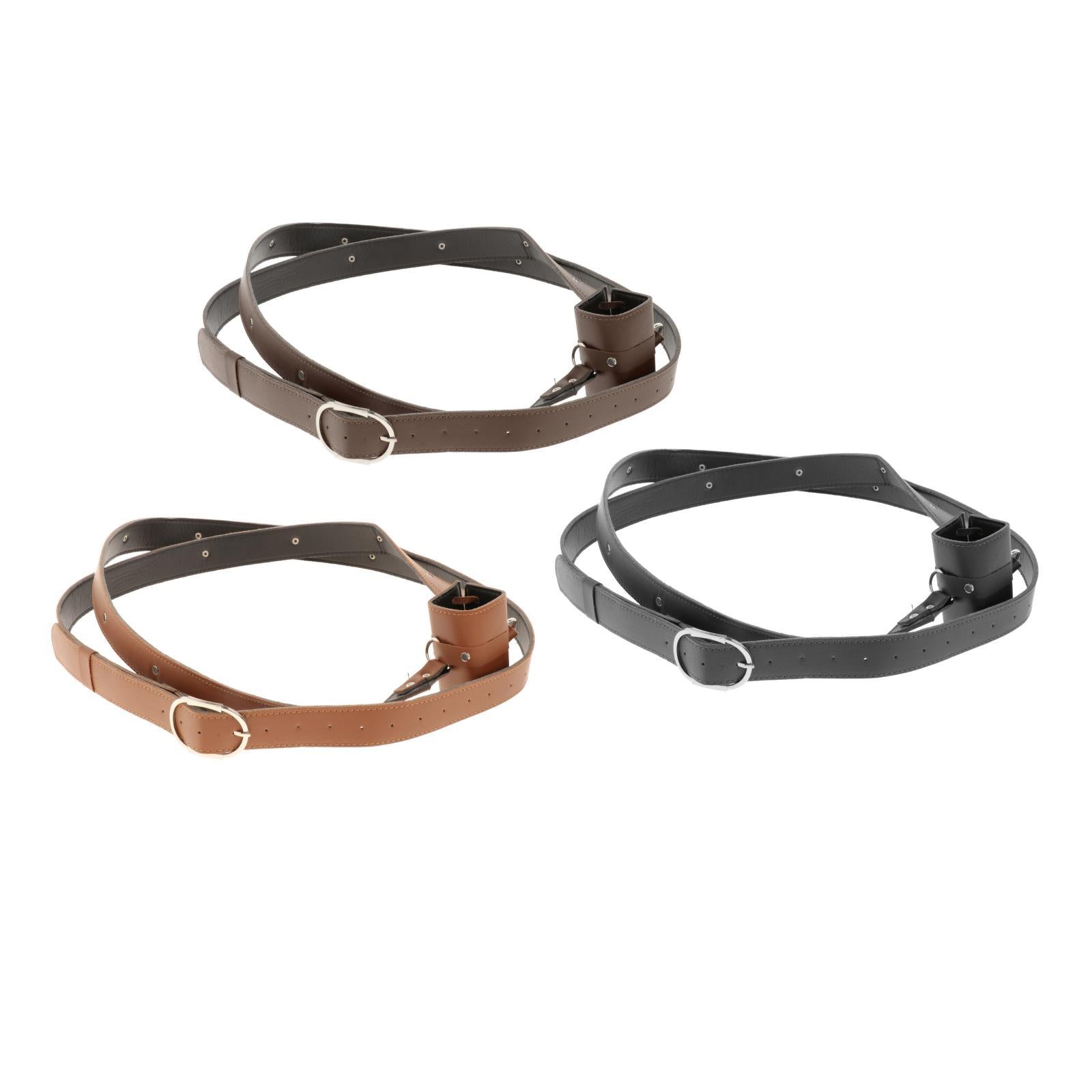 Medieval Costume Lace Up Sword Holster Knight Belt Rapier Scabbard Holder Brown