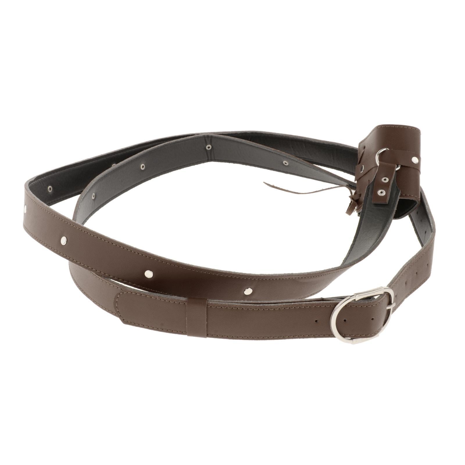 Medieval Costume Lace Up Sword Holster Knight Belt Rapier Scabbard Holder Dark Brown