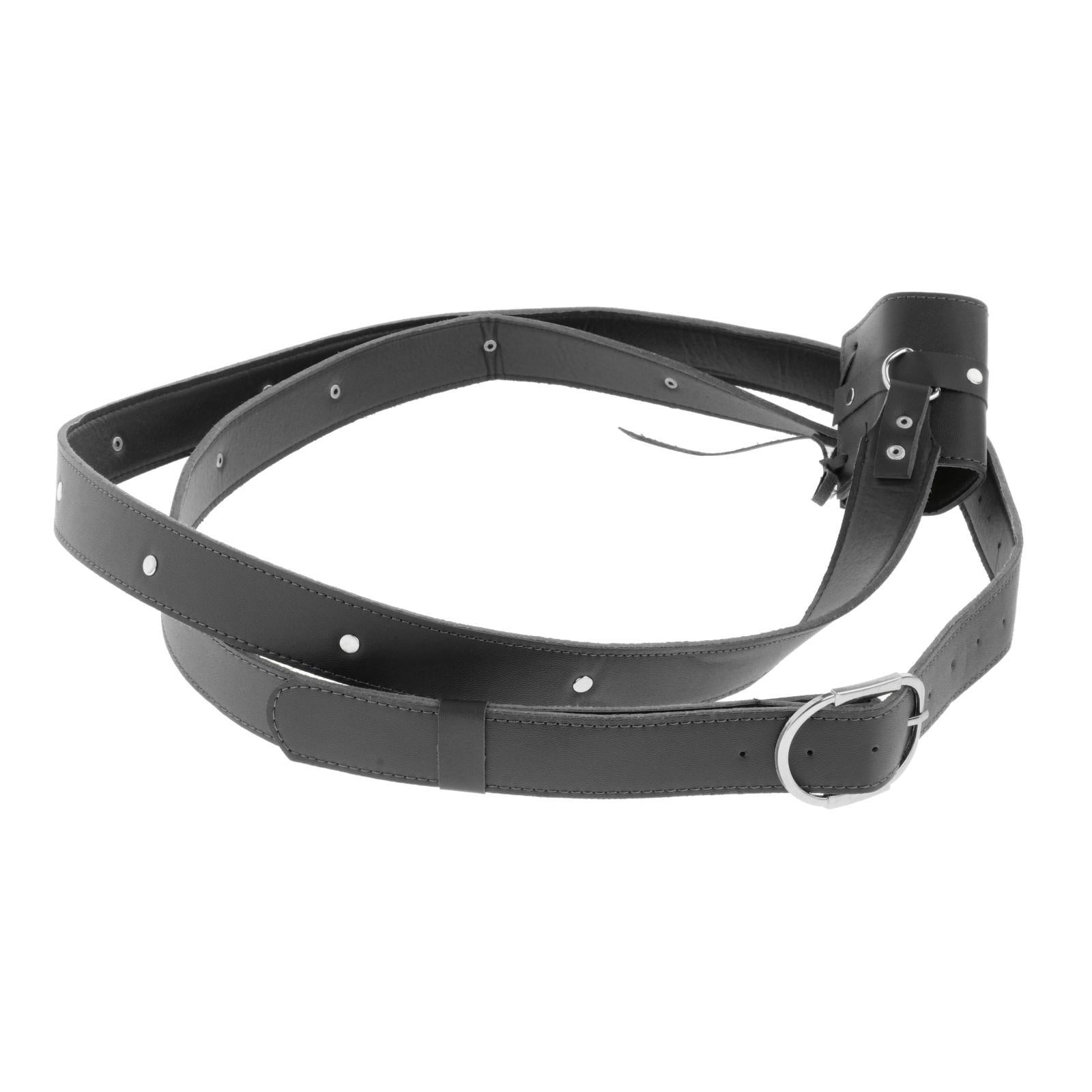 Medieval Costume Lace Up Sword Holster Knight Belt Rapier Scabbard Holder Black