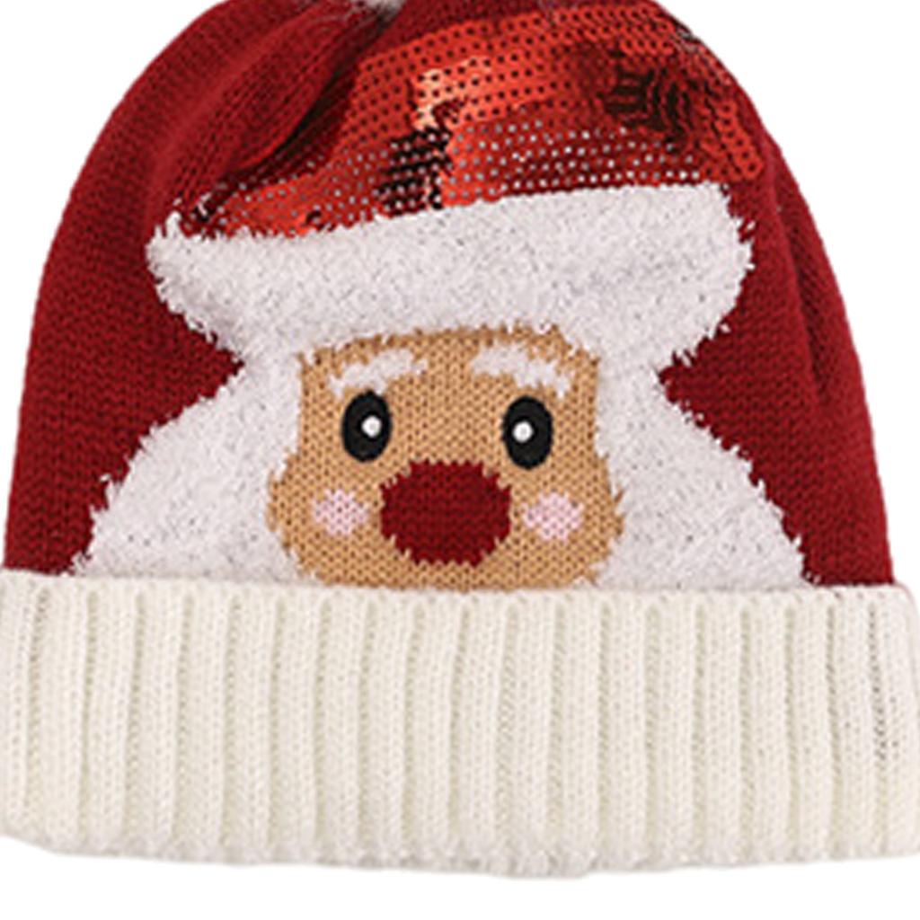 Winter Children Hat with Pom for Boys Girls Santa  Hat Scarf Set