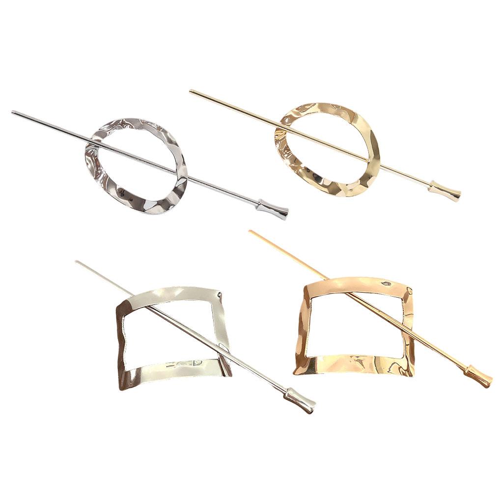 Fashion Girls Hair Clip Exquisite Hairpin Headwear Accessory  Silver Square