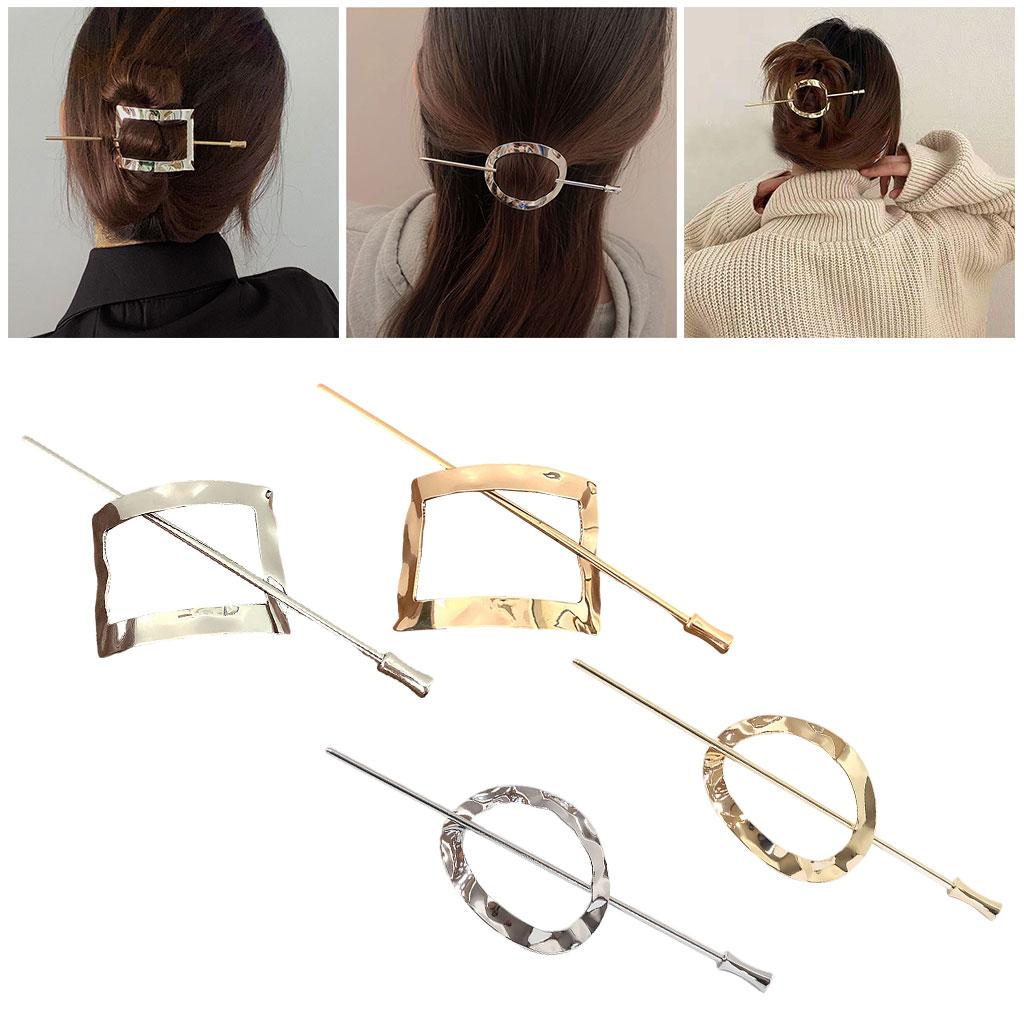 Fashion Girls Hair Clip Exquisite Hairpin Headwear Accessory  Silver Square