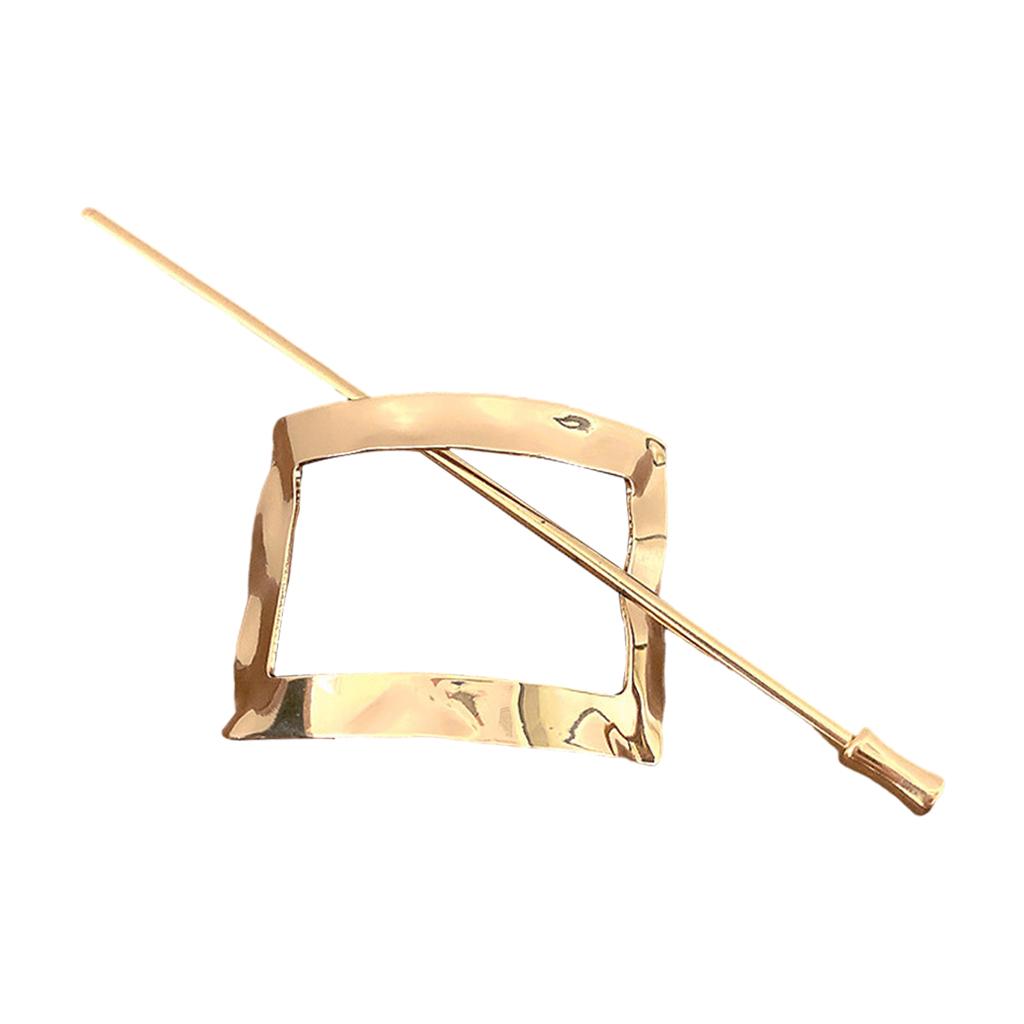 Fashion Girls Hair Clip Exquisite Hairpin Headwear Accessory Golden Square