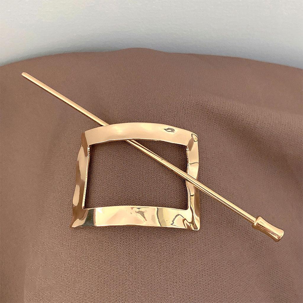 Fashion Girls Hair Clip Exquisite Hairpin Headwear Accessory Golden Square