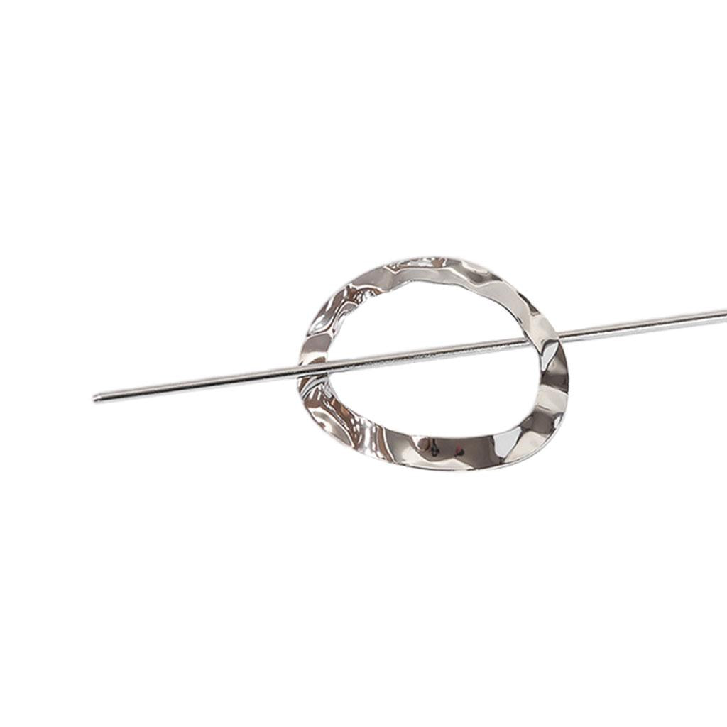 Fashion Girls Hair Clip Exquisite Hairpin Headwear Accessory  Silver Round