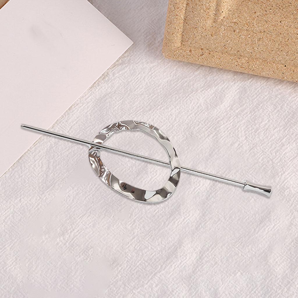 Fashion Girls Hair Clip Exquisite Hairpin Headwear Accessory  Silver Round