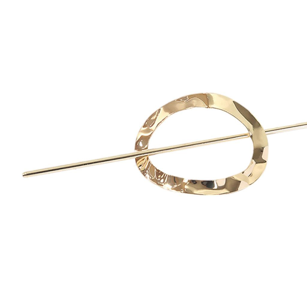 Fashion Girls Hair Clip Exquisite Hairpin Headwear Accessory  Golden Round
