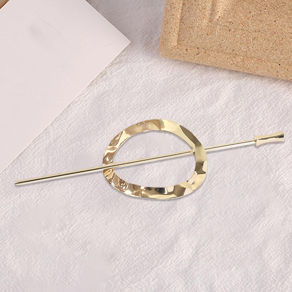 Fashion Girls Hair Clip Exquisite Hairpin Headwear Accessory  Golden Round