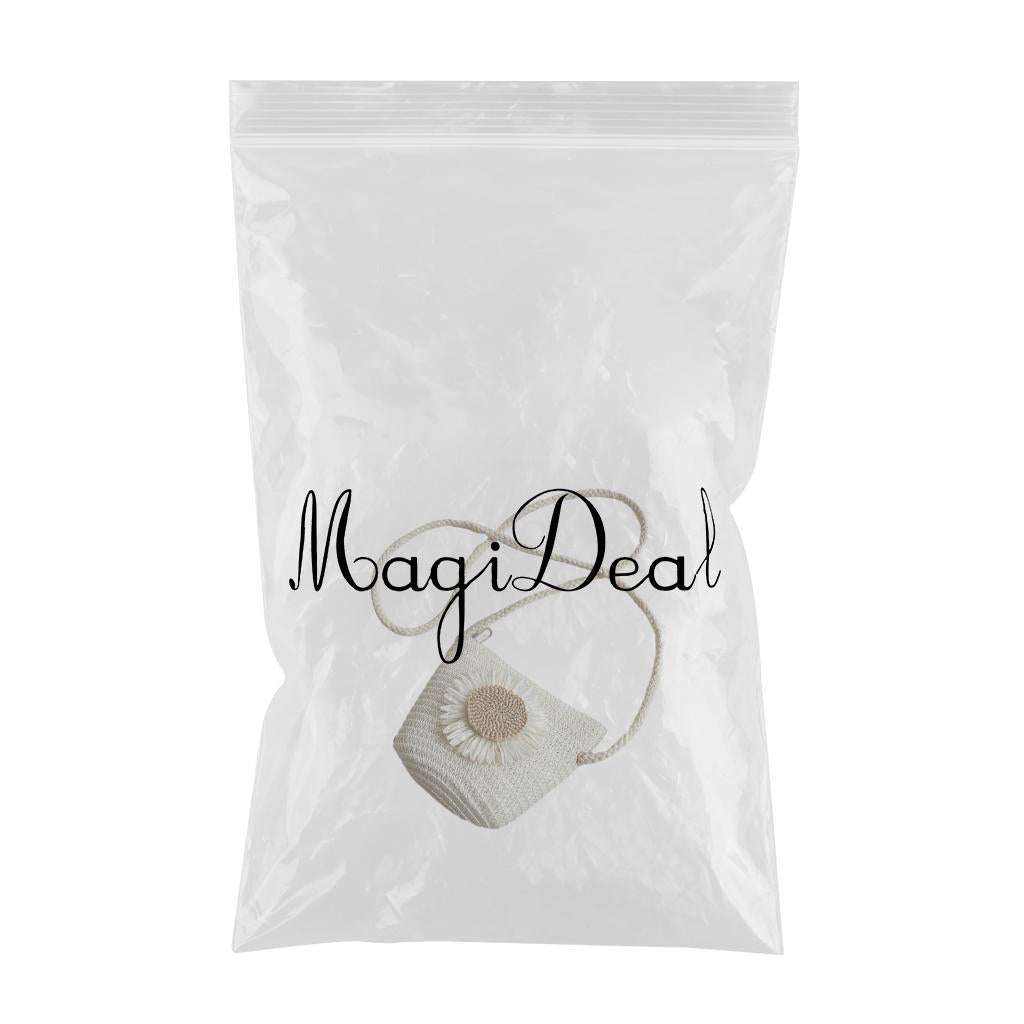Straw Bag Portable Colorful Accessories Humanize Practical for Girl white