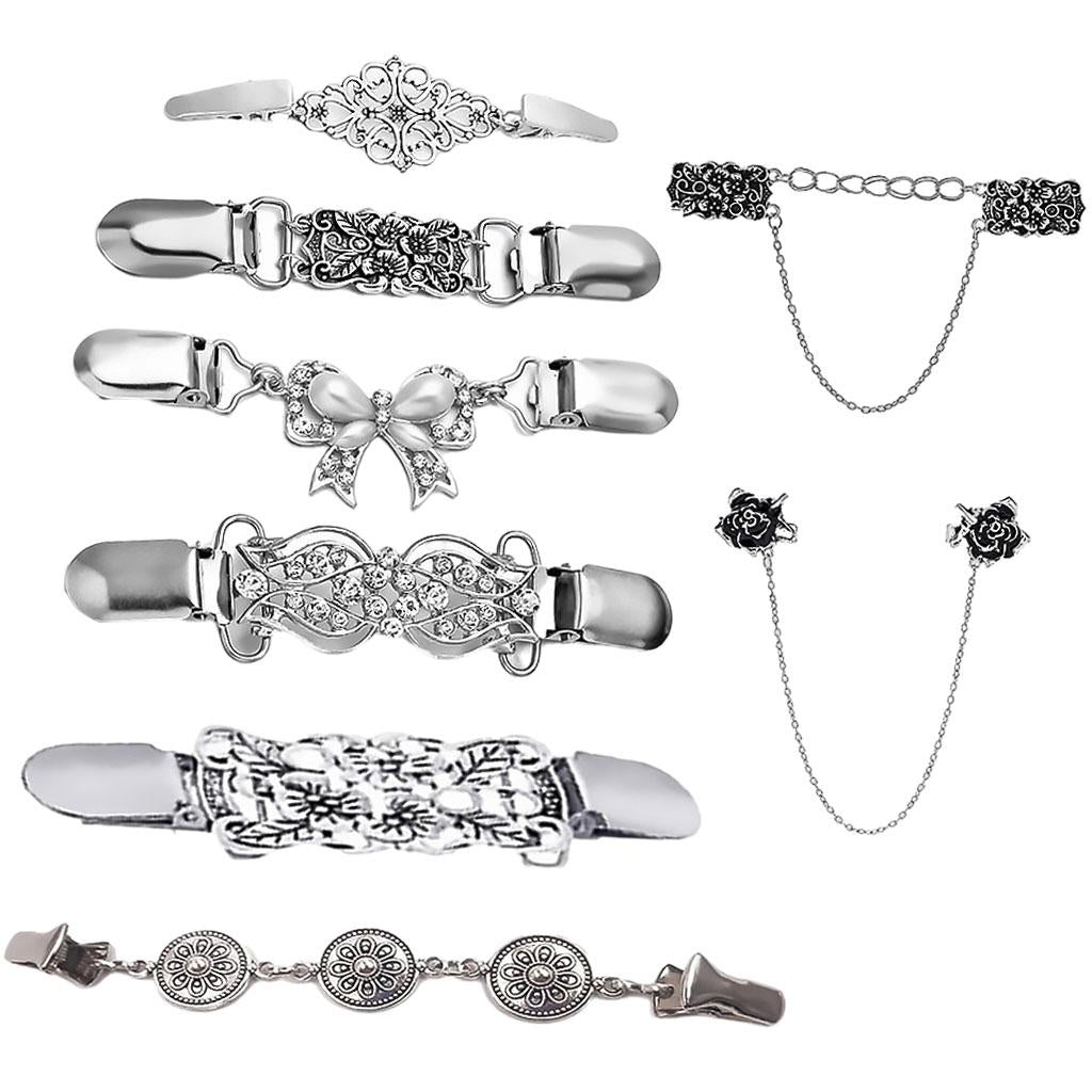 Sweater Clips Dresses Collar Retro 8 Styles Shawl Chain Clips for Gift Women