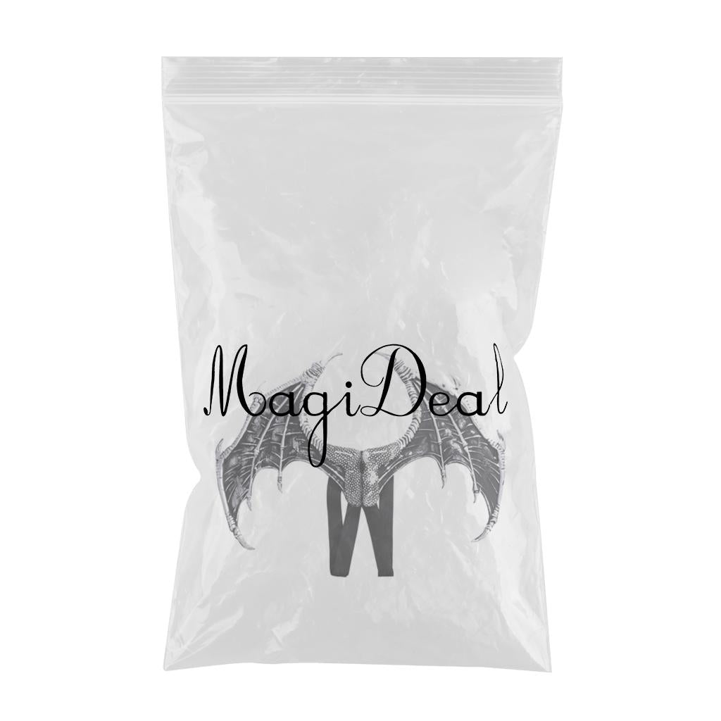 Halloween Dragon Wing Devil Costume for Girls Boys Teens Silver Black