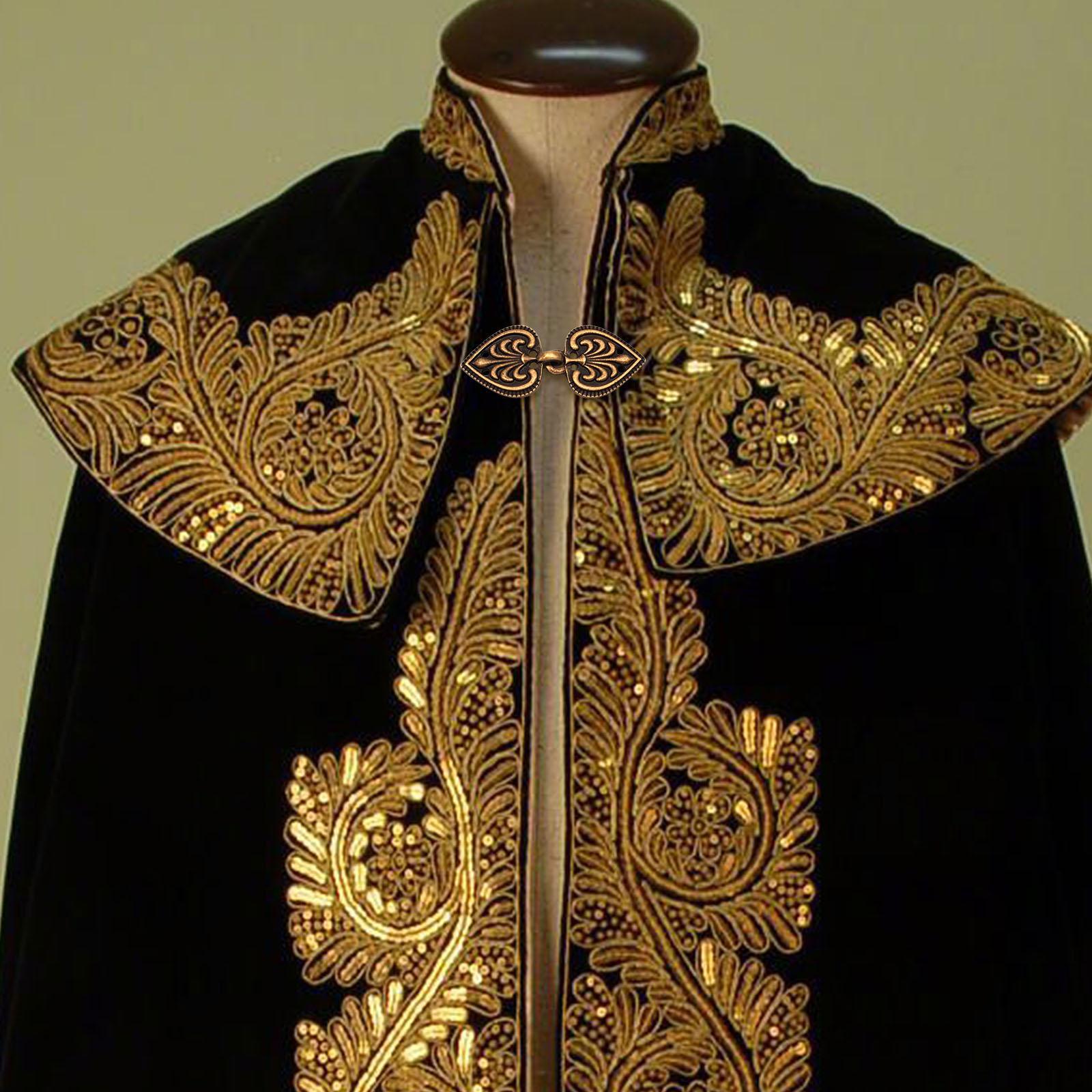 4Pcs Medieval Alloy Shawl Fastener Sew Cardigan Clips Celtic for Girl Women Bronze