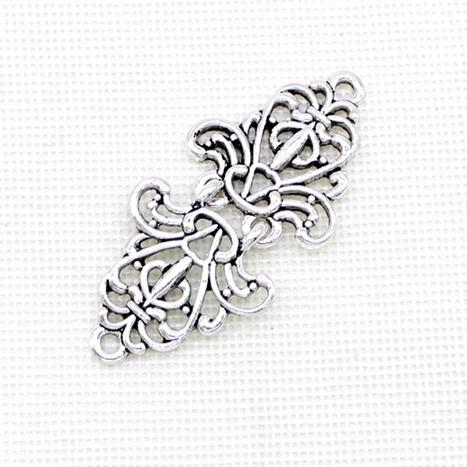 4Pcs Medieval Alloy Shawl Fastener Sew Cardigan Clips Celtic for Girl Women Silver