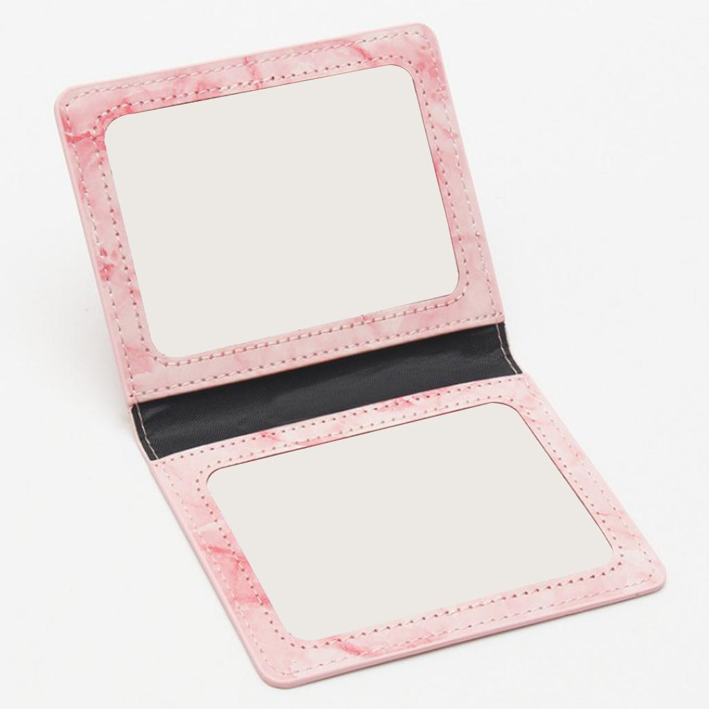 Vaccination Card Protector Slim Leather Wallet for Documents Pink