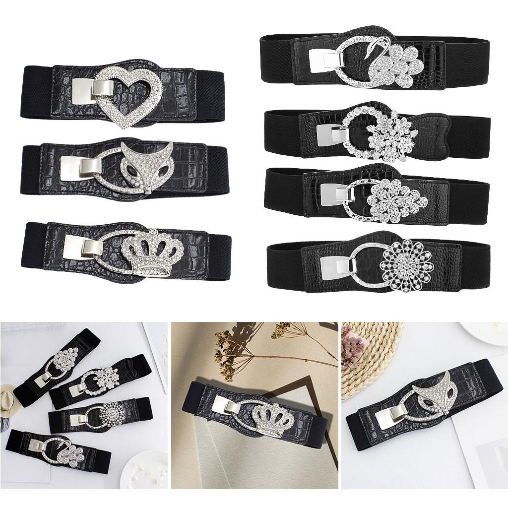 Elastic Waistband PU Leather 1 Pcs Cinch Casual for Traveling Mother Ladies EL223-1