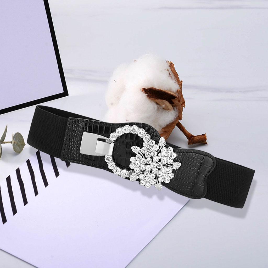 Elastic Waistband PU Leather 1 Pcs Cinch Casual for Traveling Mother Ladies EL223-3