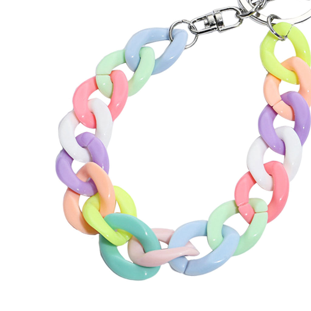 Acrylic Plastic Link Chain Keychain Keyring Personalized Handmade E1897