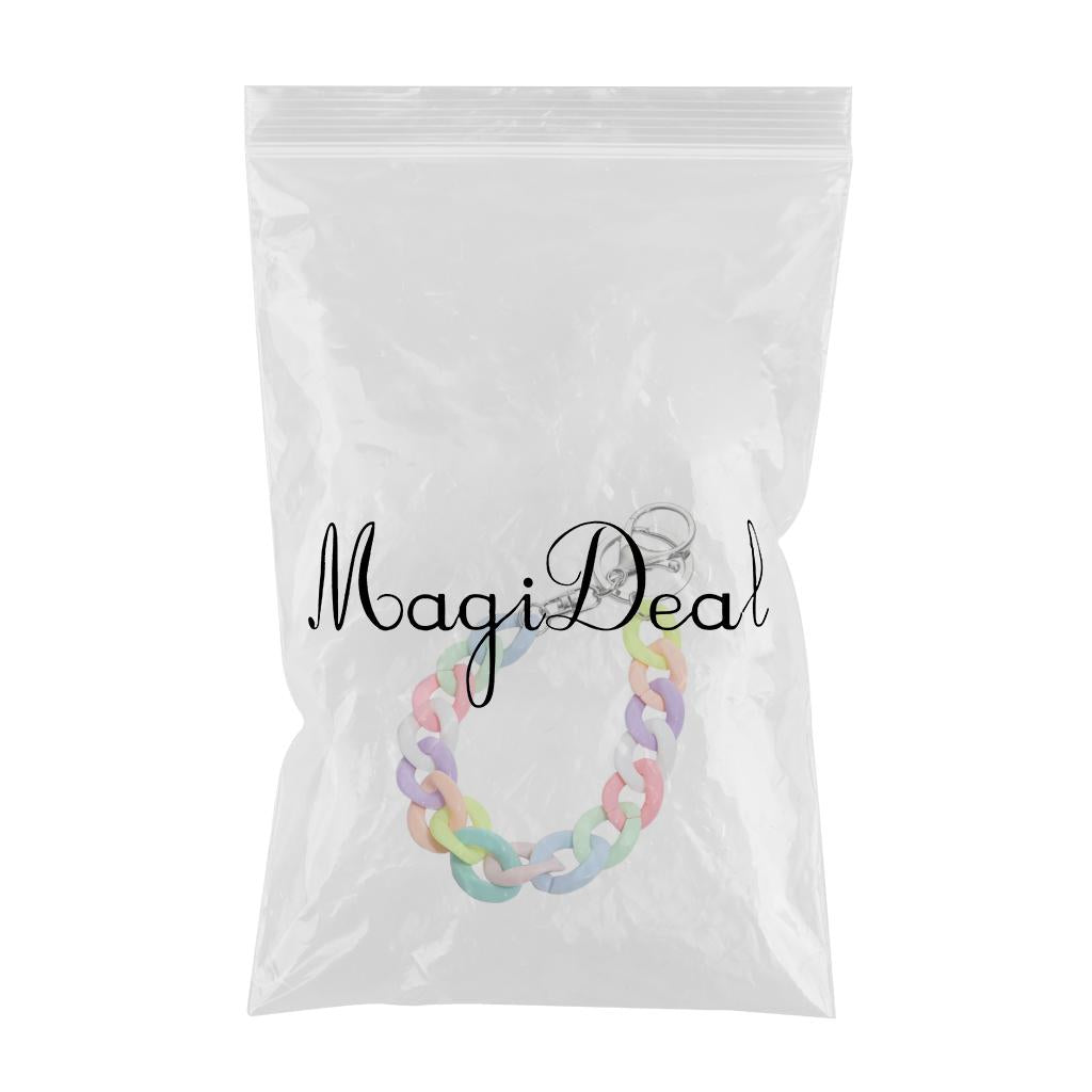 Acrylic Plastic Link Chain Keychain Keyring Personalized Handmade E1897