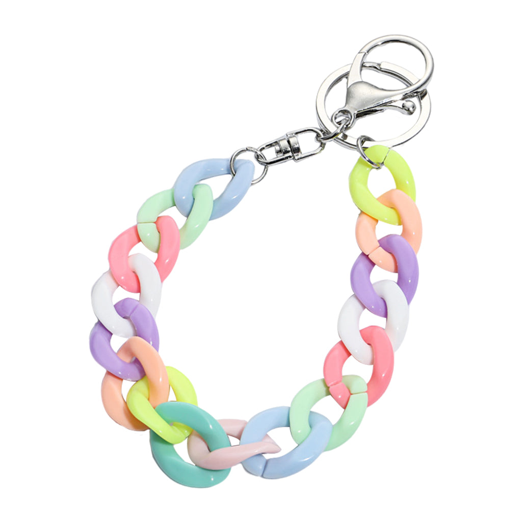 Acrylic Plastic Link Chain Keychain Keyring Personalized Handmade E1897