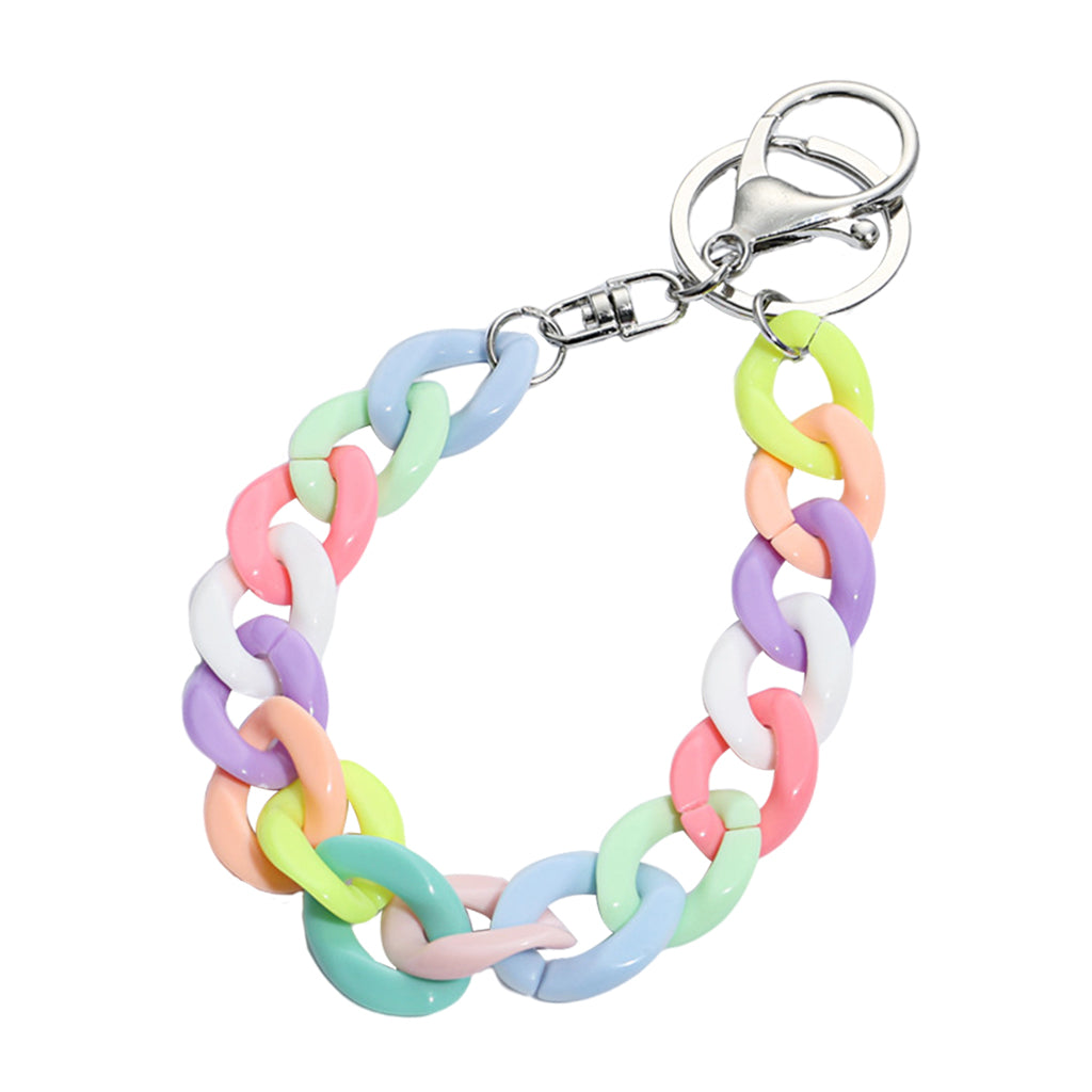 Acrylic Plastic Link Chain Keychain Keyring Personalized Handmade E1897