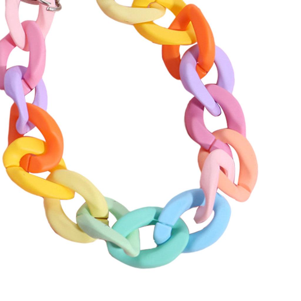 Acrylic Plastic Link Chain Keychain Keyring Personalized Handmade E3466