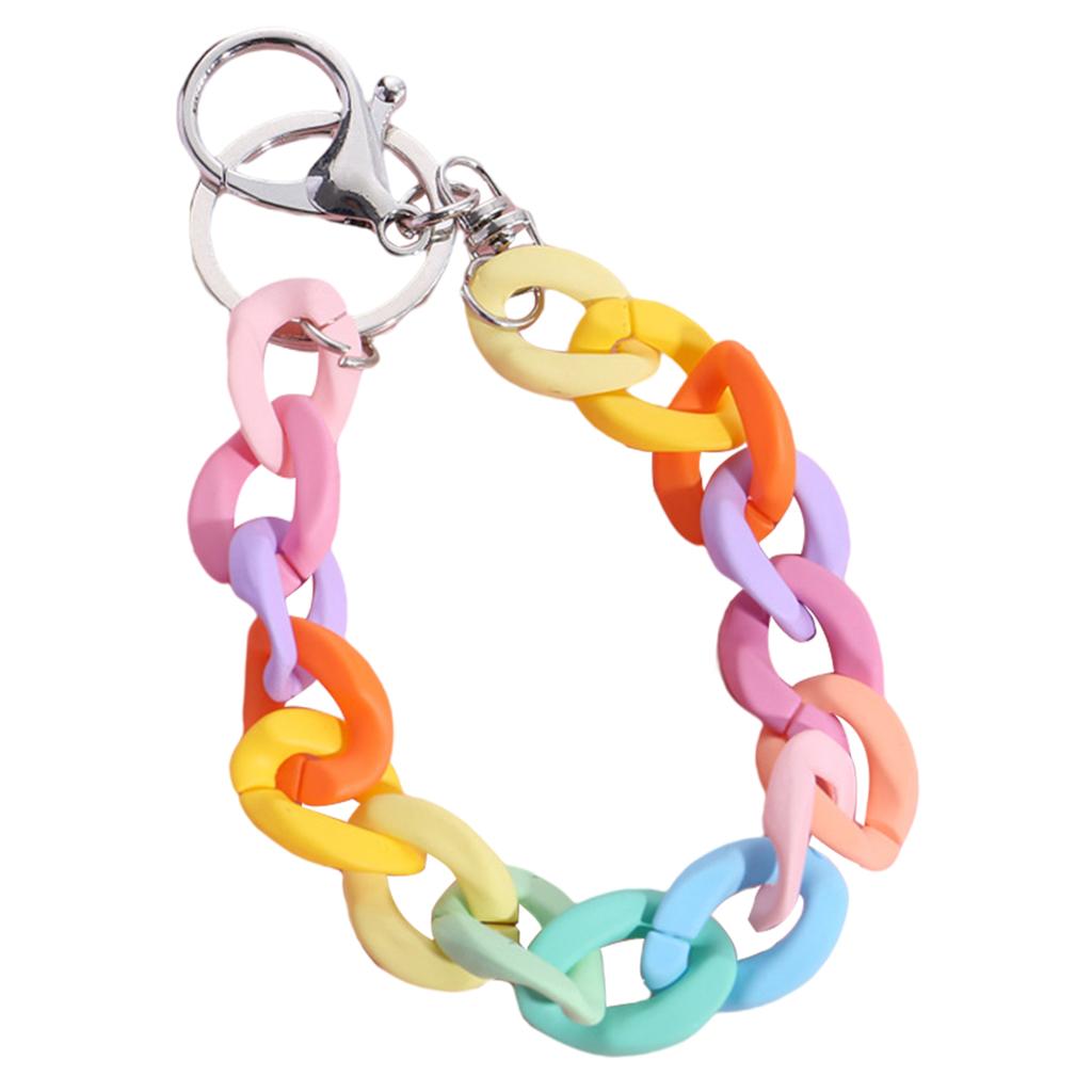 Acrylic Plastic Link Chain Keychain Keyring Personalized Handmade E3466