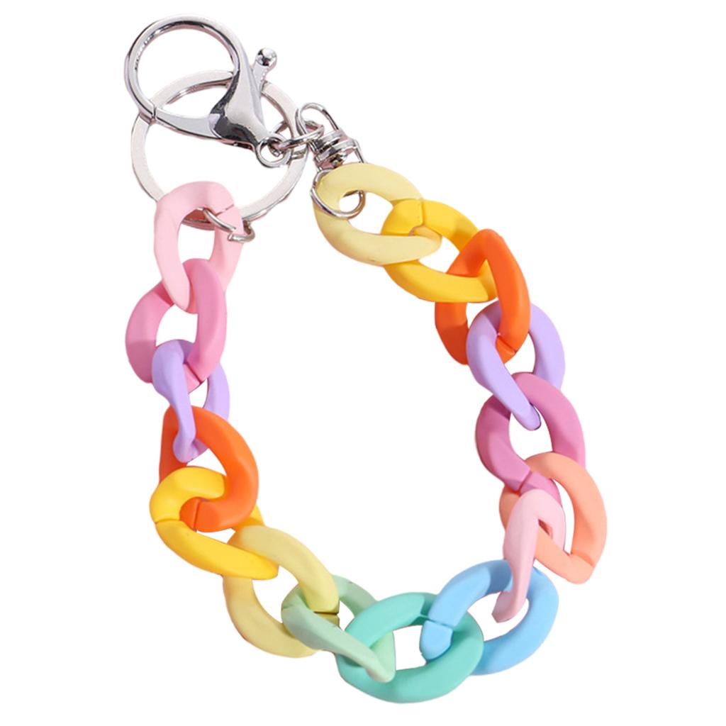 Acrylic Plastic Link Chain Keychain Keyring Personalized Handmade E3466
