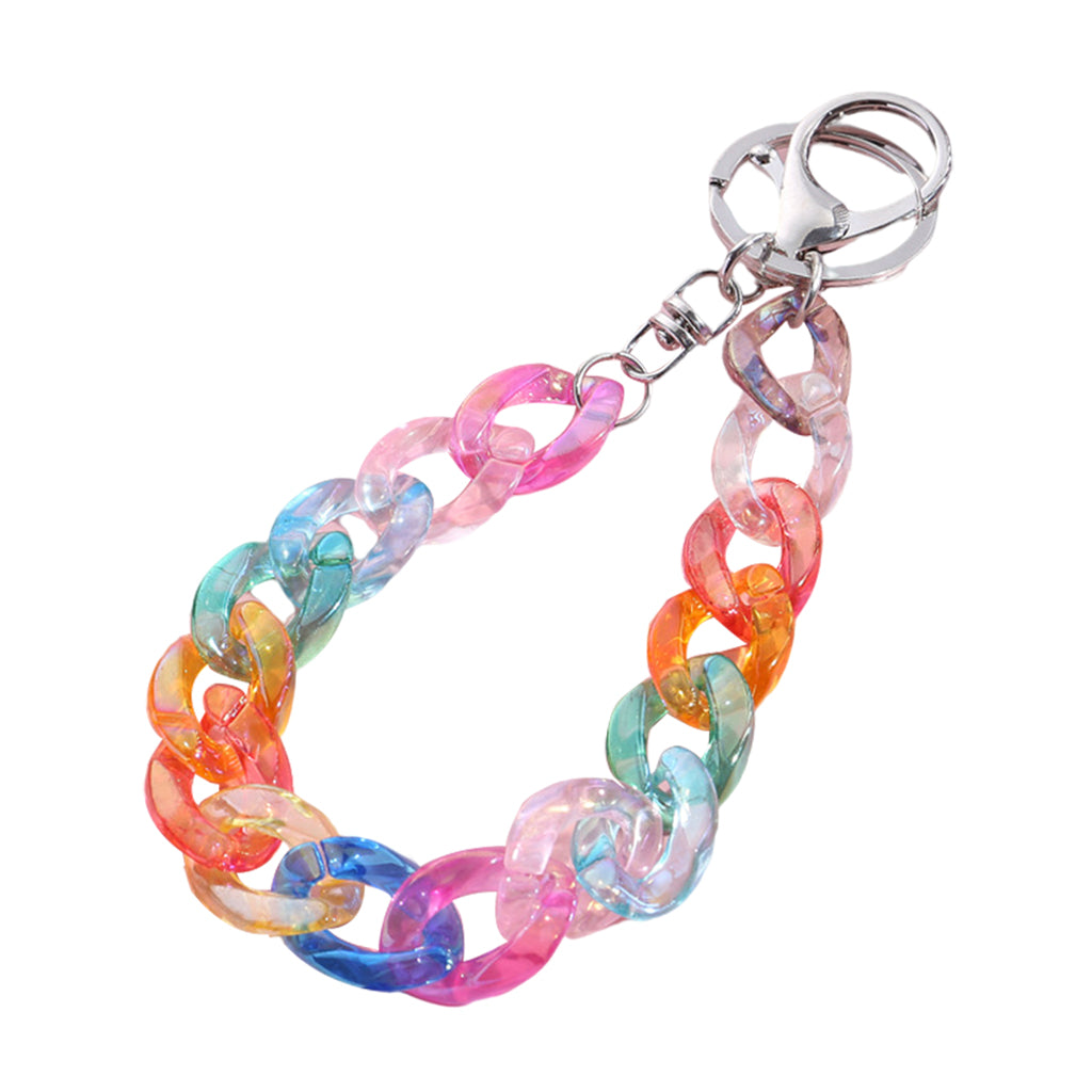 Acrylic Plastic Link Chain Keychain Keyring Personalized Handmade E3467