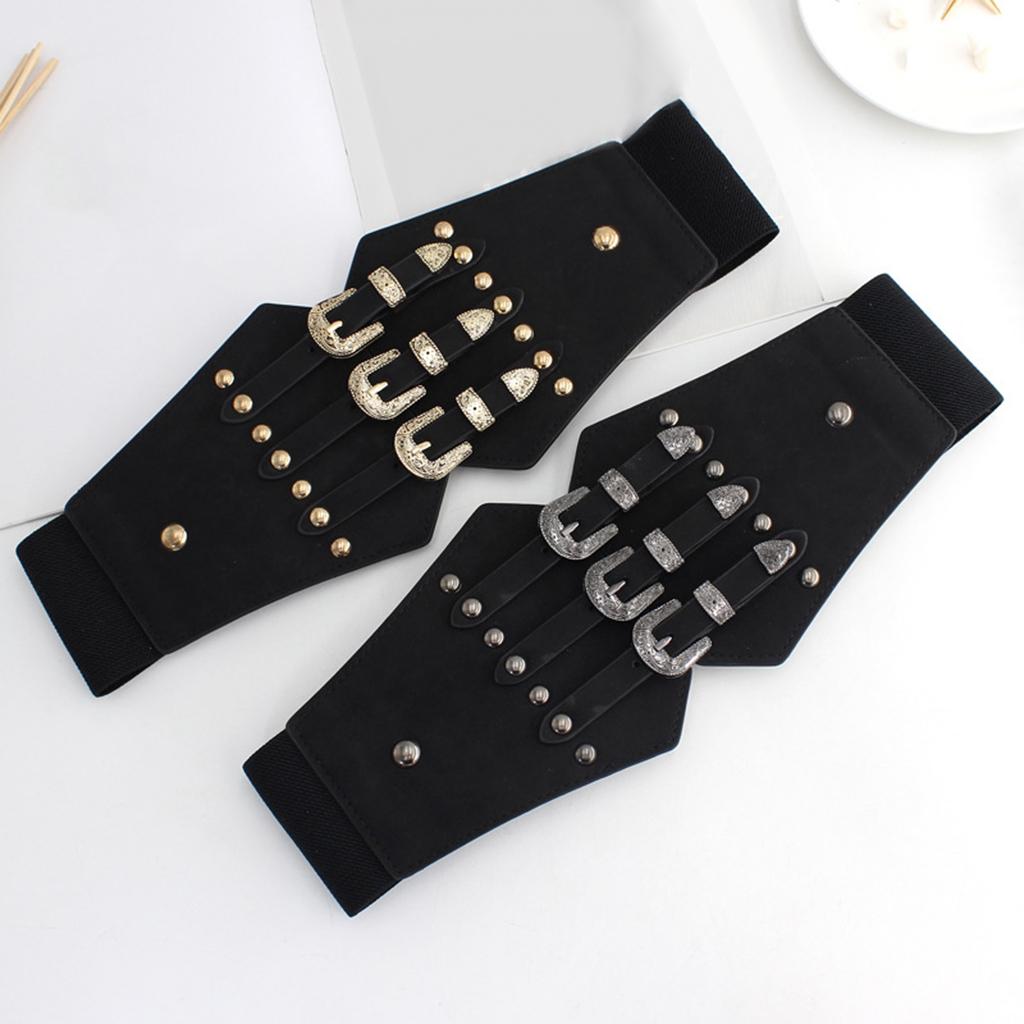 Retro Women Waist Belt Casual Alloy Buckle Fashion Dress Waistband Silver