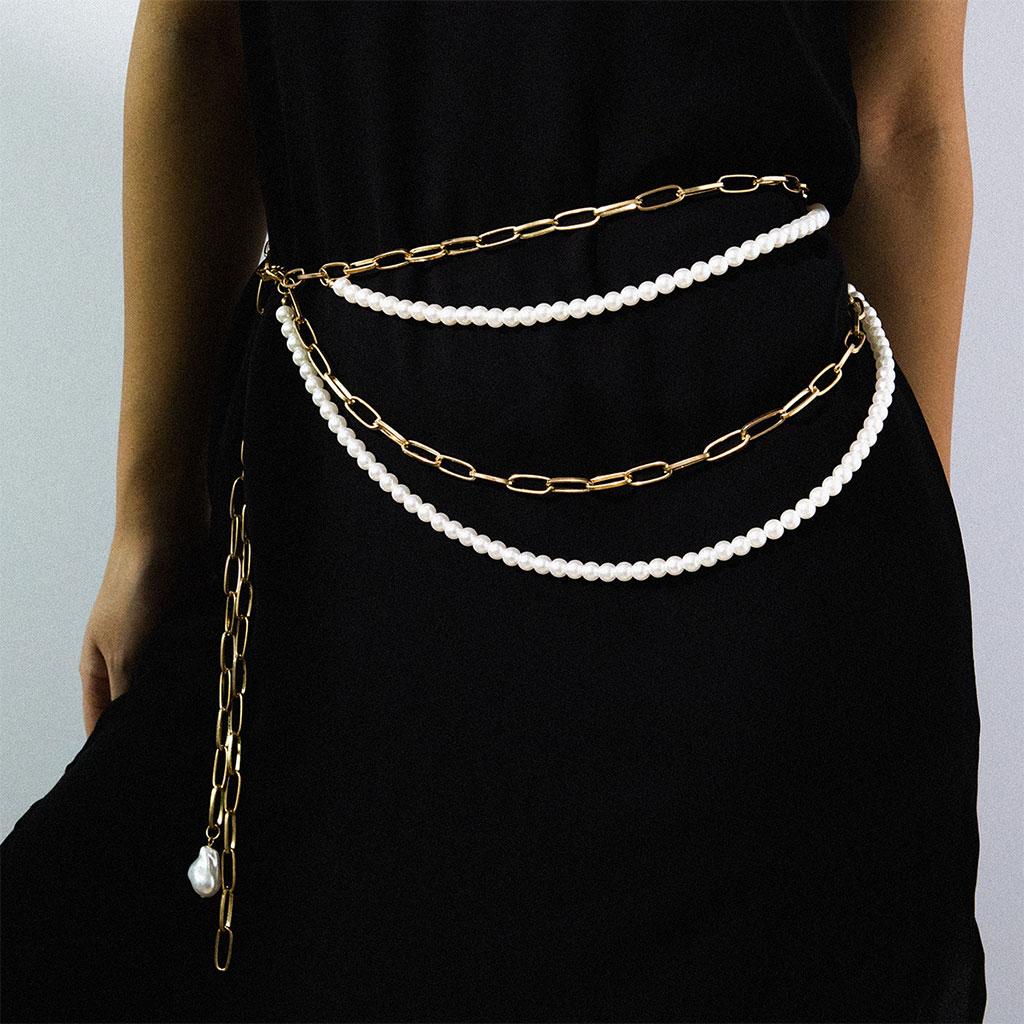 Rock Layered Waist Belt Summer Jeans Coat Dress Jewelry Body Long Chain