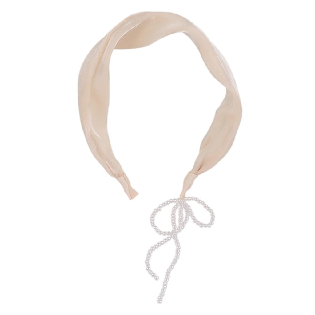 Women Tassel Earring Hairband Sweet Headdress Pendant for Female Girls Beige