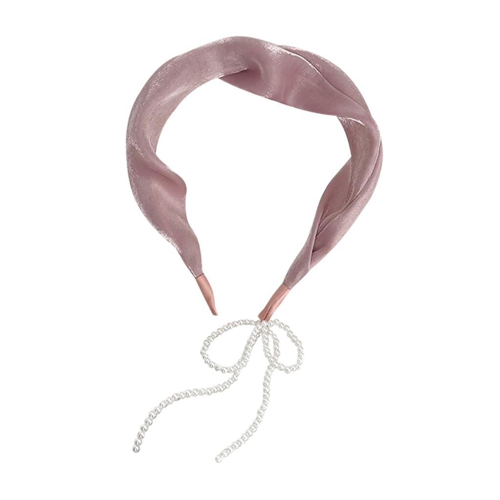 Women Tassel Earring Hairband Sweet Headdress Pendant for Female Girls Pink