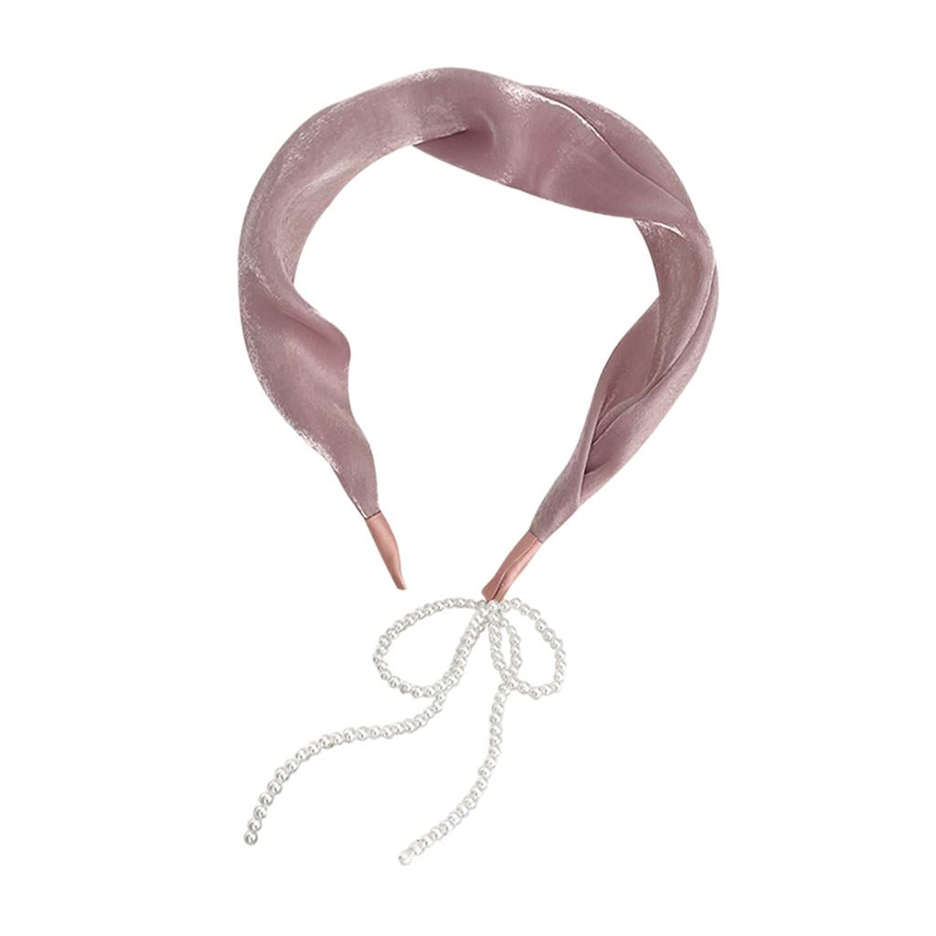 Women Tassel Earring Hairband Sweet Headdress Pendant for Female Girls Pink