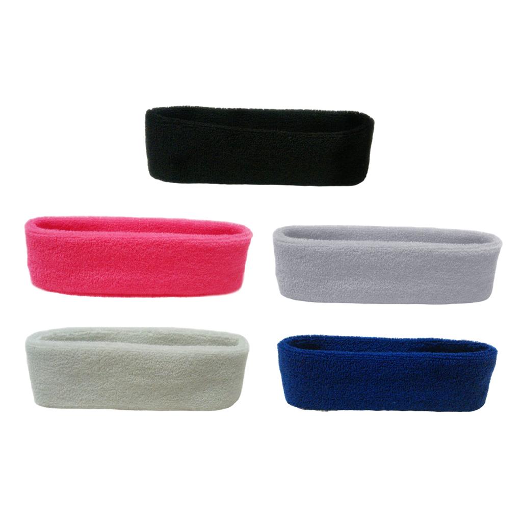 Sweatbands Towel Sports Headband Thin Elastic for Washing Bath Salon Black