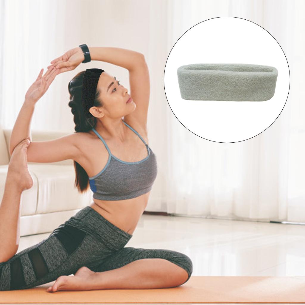 Sweatbands Towel Sports Headband Thin Elastic for Washing Bath Salon White