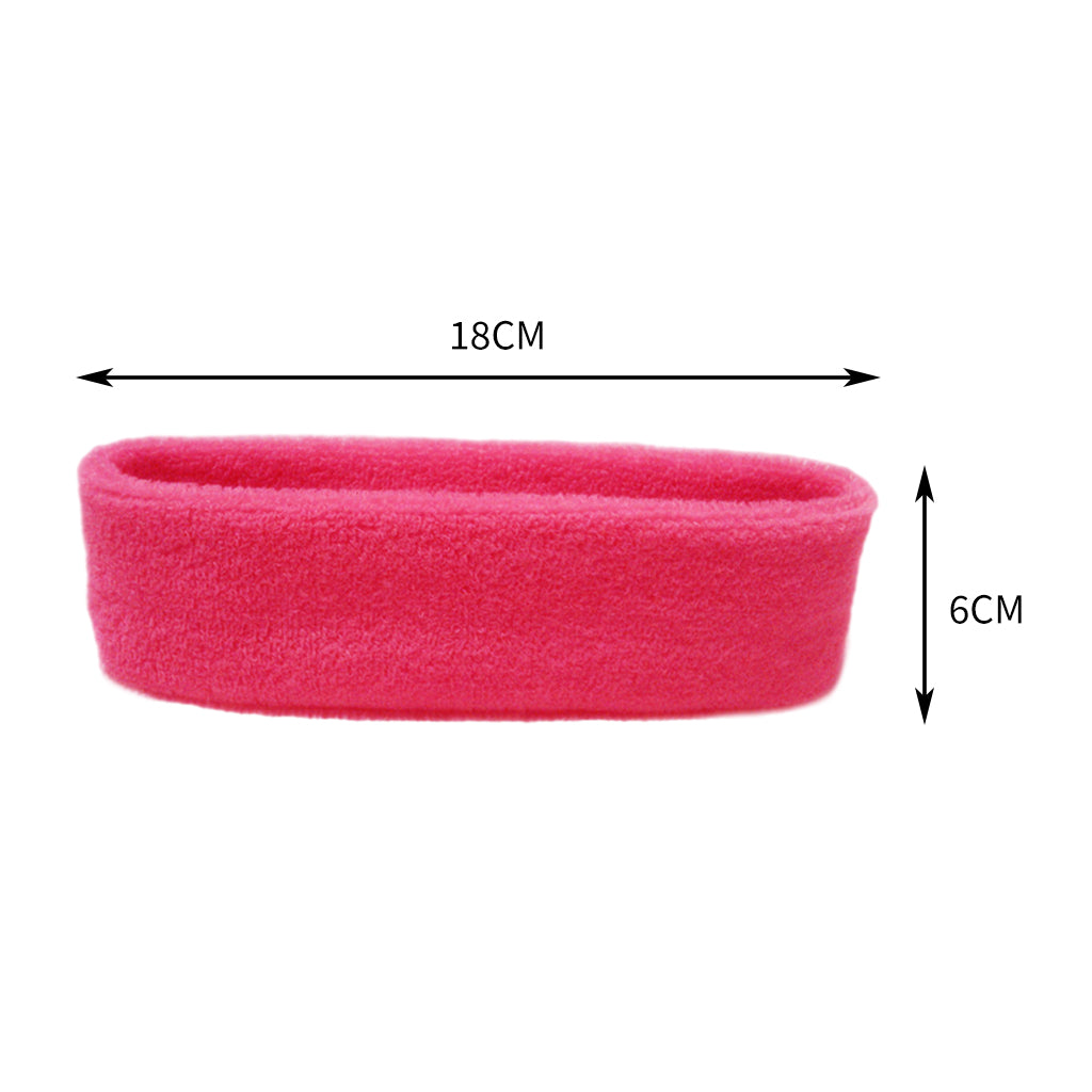 Sweatbands Towel Sports Headband Thin Elastic for Washing Bath Salon Red