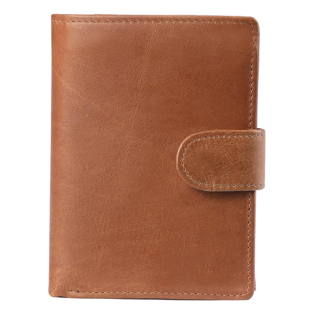 Trifold Wallet Zip Coin Pocket Purse Zip Minimalist Mens brown