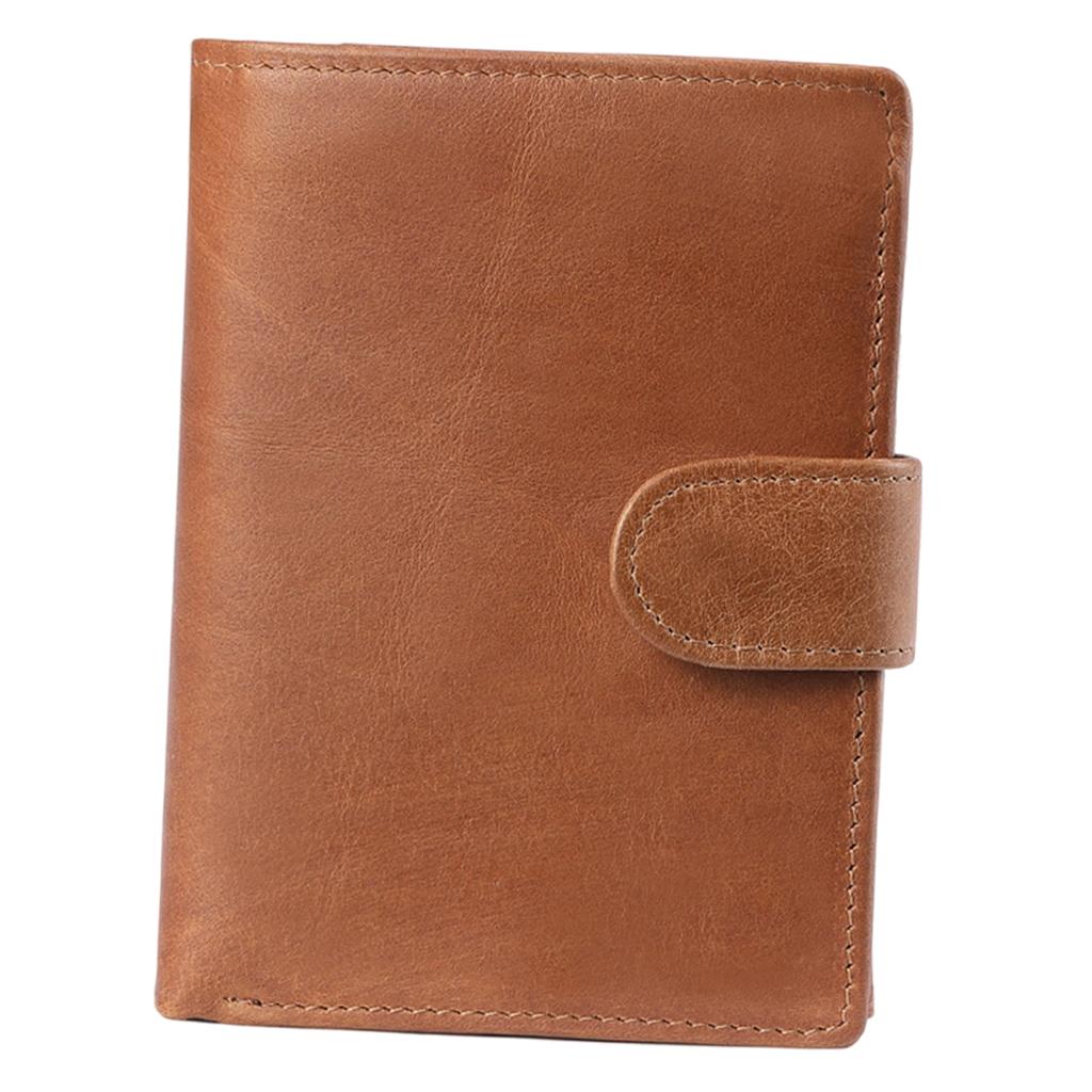 Trifold Wallet Zip Coin Pocket Purse Zip Minimalist Mens brown