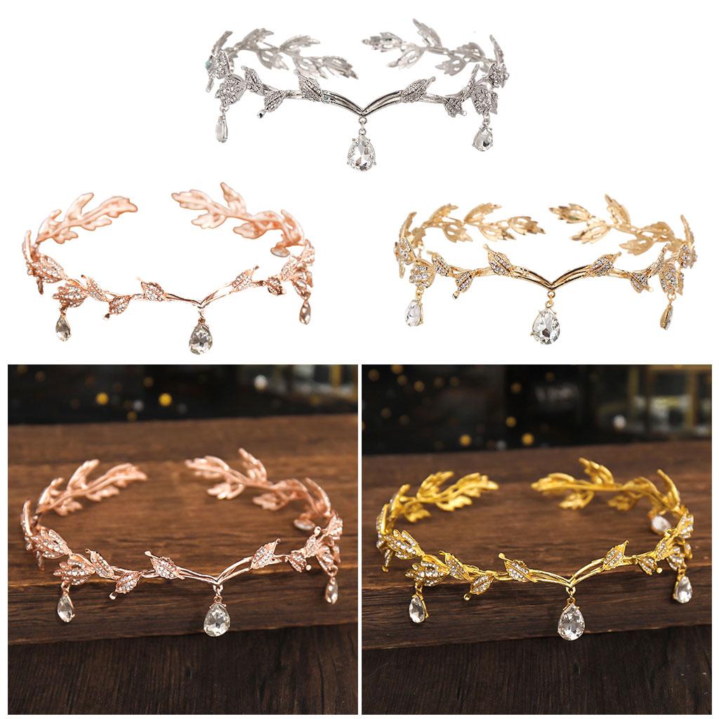 Forehead Chain Headband Crystal Crown for Hair Jewelry Ornament Silver