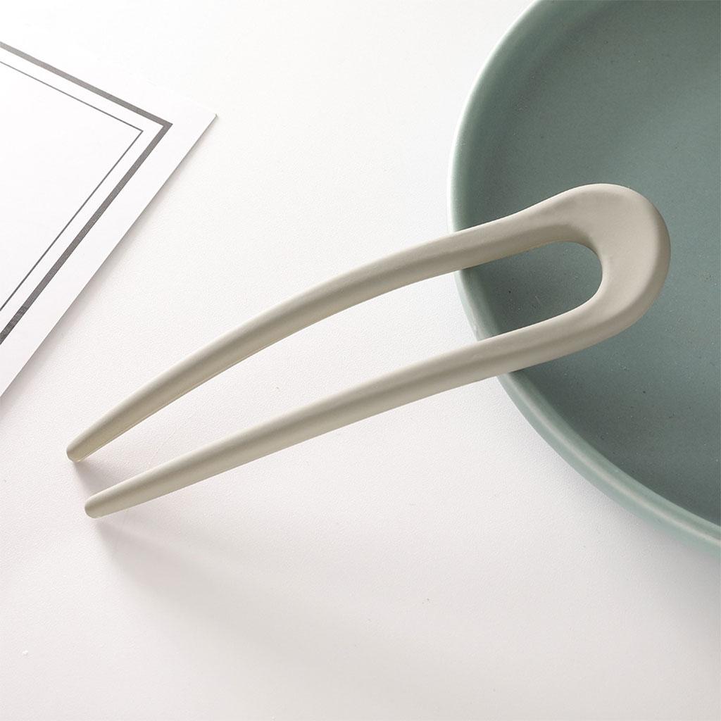 Hair Sticks Headwear U Shape Hair Pin for Lady Fashion Styling Grey