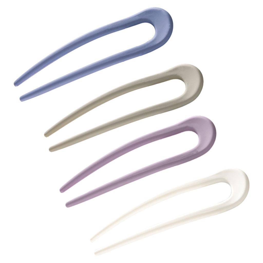 Hair Sticks Headwear U Shape Hair Pin for Lady Fashion Styling Grey