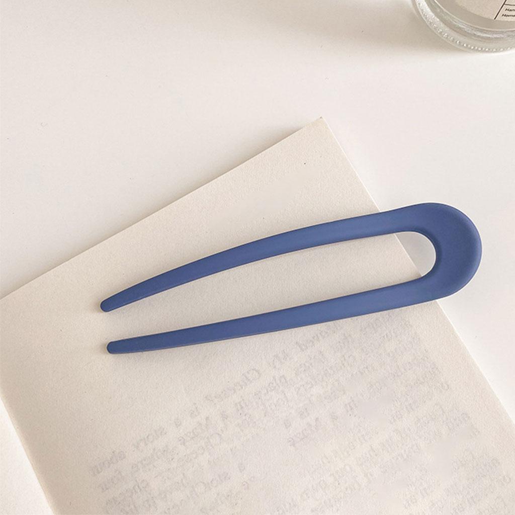 Hair Sticks Headwear U Shape Hair Pin for Lady Fashion Styling Blue