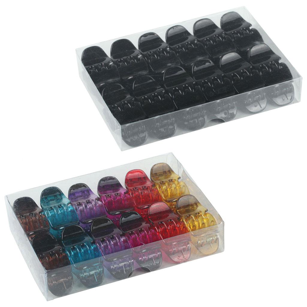 24 Pieces Hair Claws Small Mini Barrettes Hair Accessories Hair Clip Clamp Black