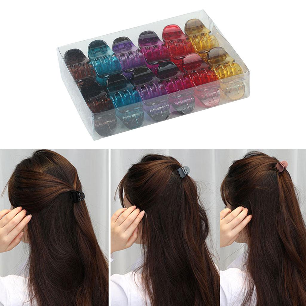 24 Pieces Hair Claws Small Mini Barrettes Hair Accessories Hair Clip Clamp Multicolor