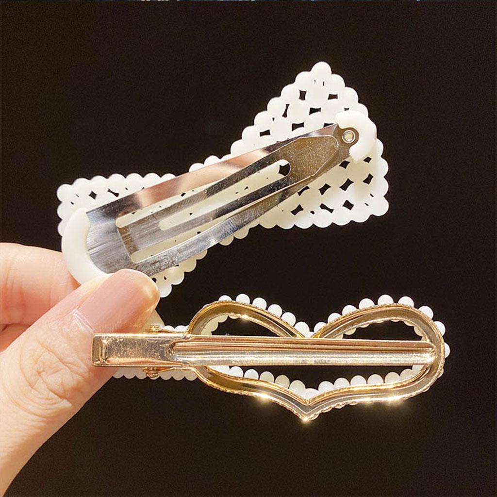 5 x Elegant Hairpin Barrettes Pearl Hair Clips for Girls Style 1